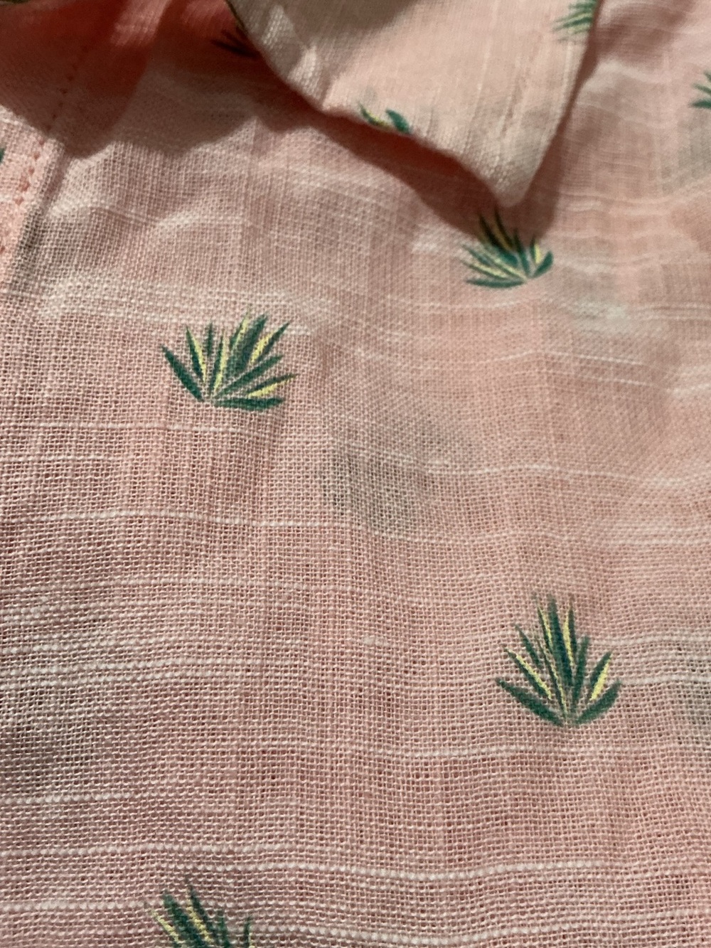 Marine Layer Pink Agave Short-Sleeve Cotton Button-Down Shirt Size L - Picture 9 of 9